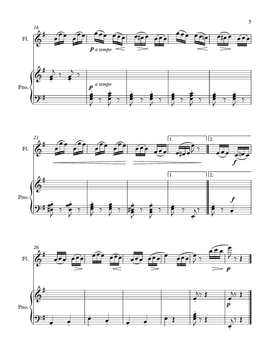 Inquietude for Flute Flute Solo scores gallery preview page 3
