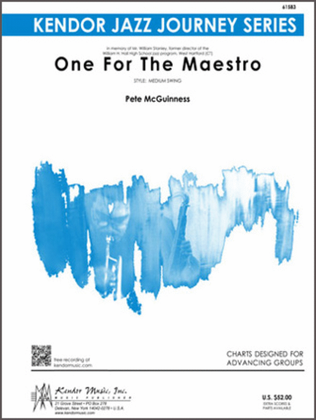 Book cover for One For The Maestro (Full Score)