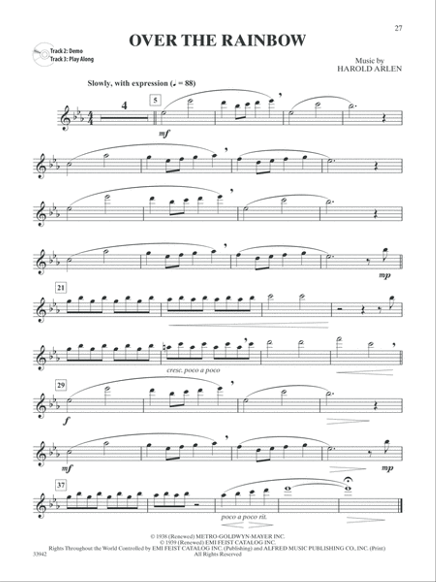 The Wizard of Oz Instrumental Solos Flute Solo scores gallery preview page 3