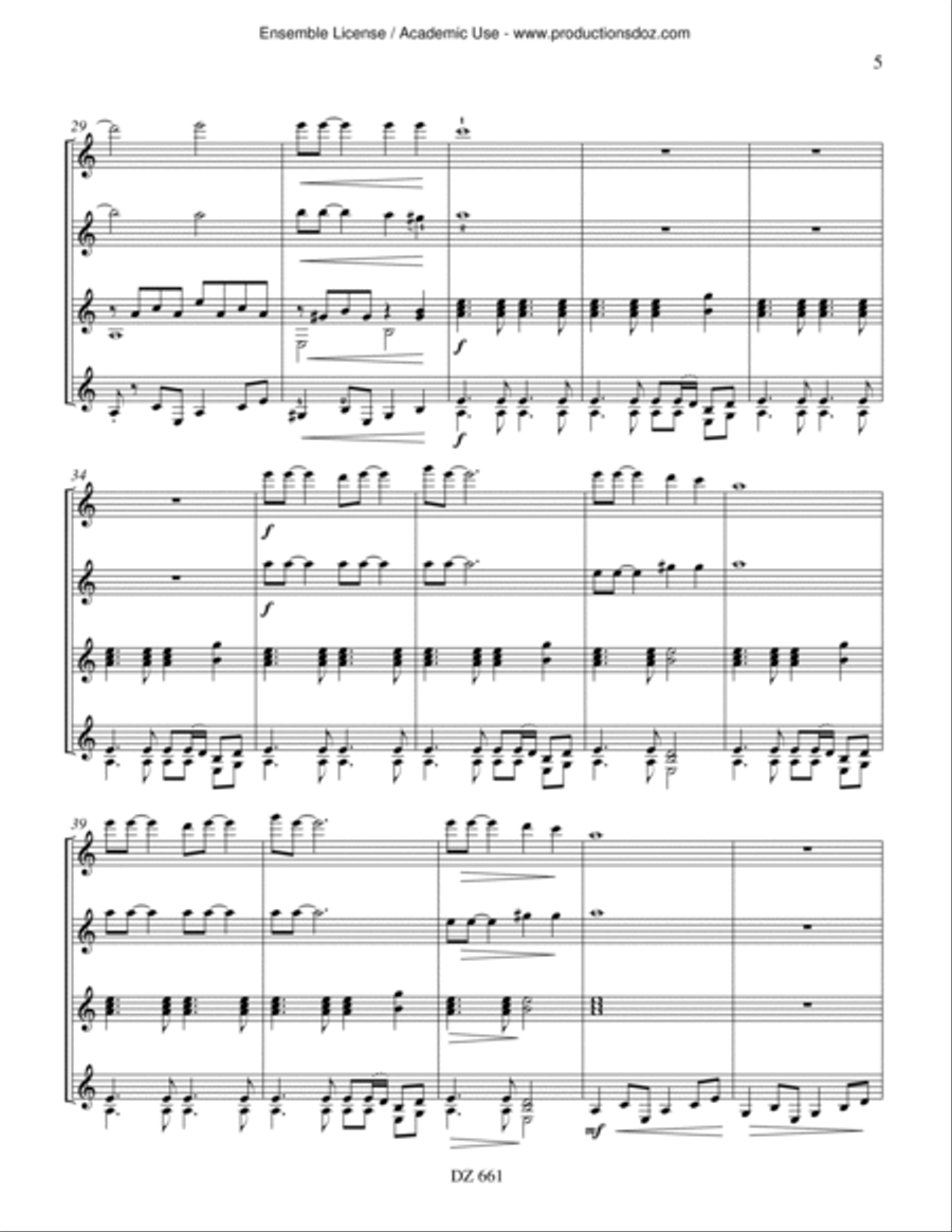 Zeppelin - Flower Power Suite Guitar Ensemble scores gallery preview page 5