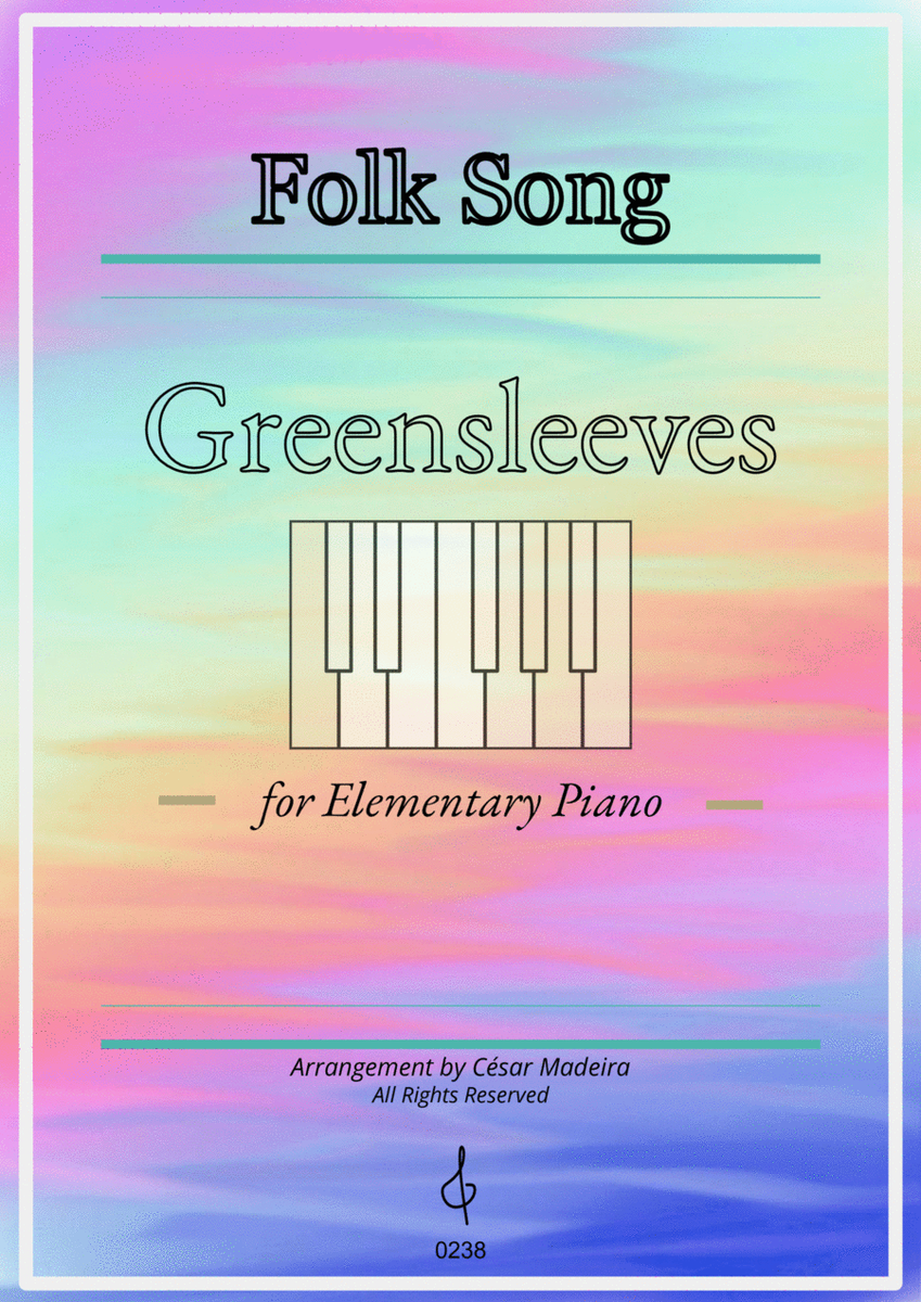 Greensleeves - Elementary Piano - W/Chords (Full Score) image number null