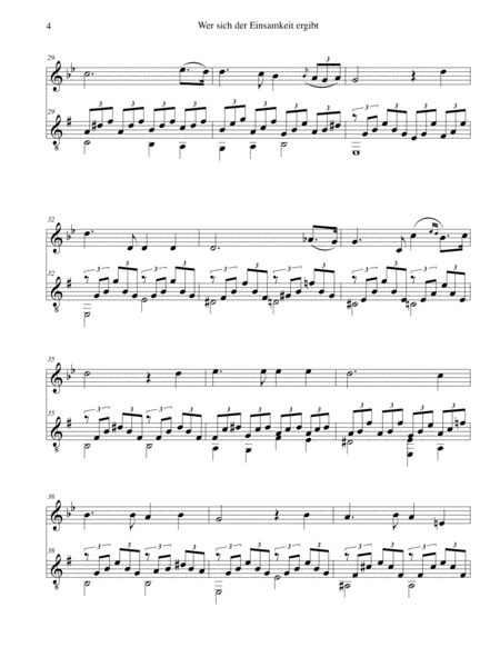 Wer sich der Einsamkeit ergibt from Gesänge des Harfners arranged for oboe d'amore and guitar image number null