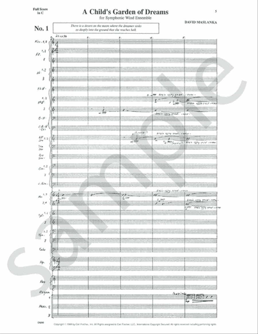 A Child's Garden of Dreams Concert Band scores gallery preview page 6