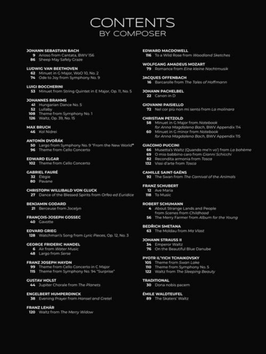 First 50 Classical Pieces You Should Play on the Cello Piano Accompaniment scores gallery preview page 4