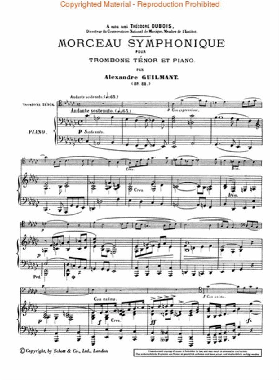 Morceau Symphonique, Op. 88 Piano Accompaniment scores gallery preview page 2
