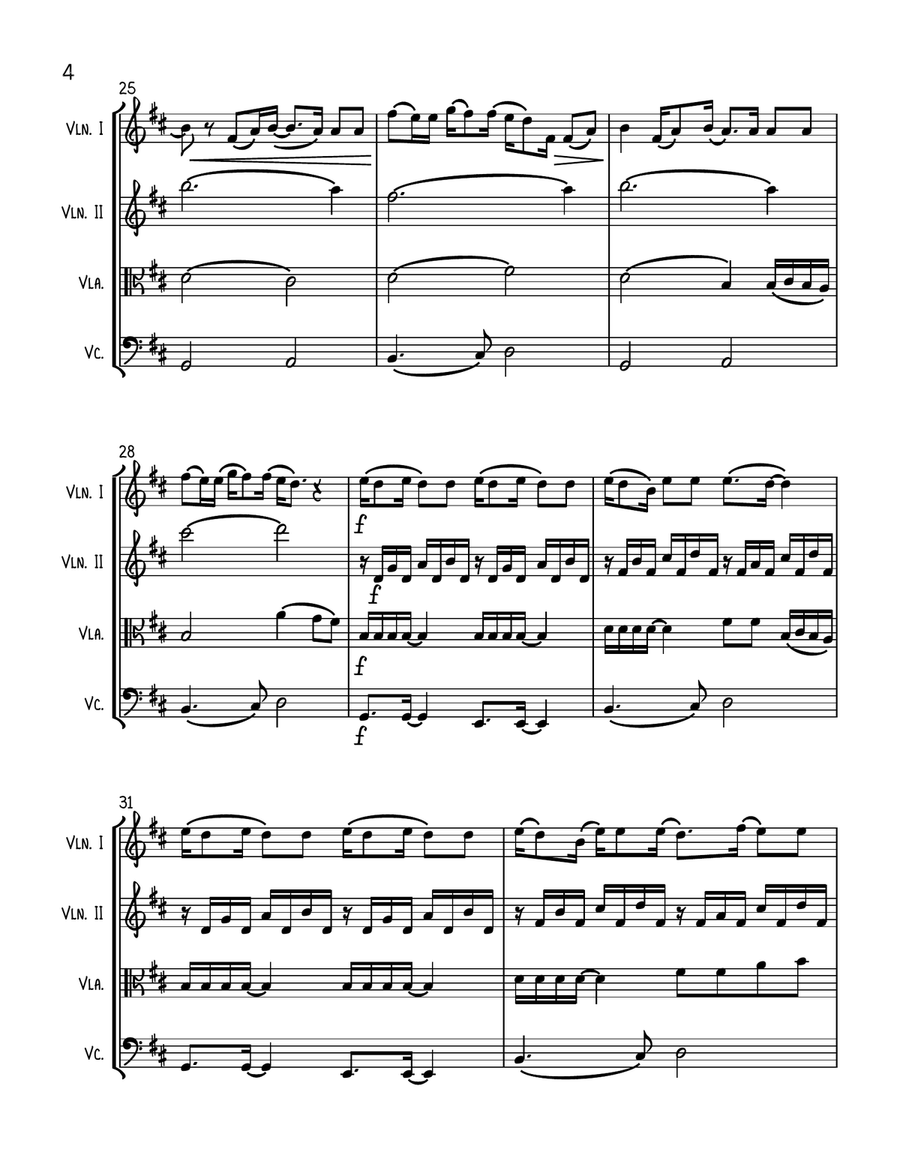 Young And Beautiful String Quartet scores gallery preview page 4