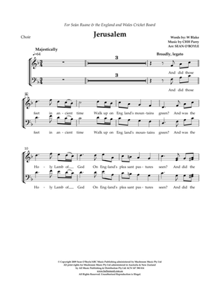 Jerusalem (in key of F) - Chorus