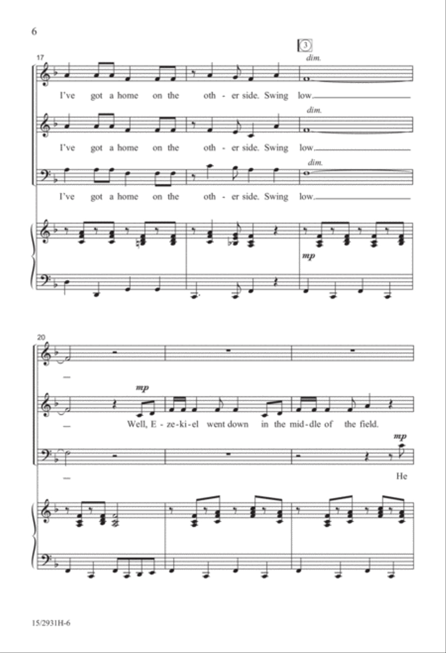 Swing Down, Ezekiel! Swing Down, Ezekiel! 3-Part scores gallery preview page 6