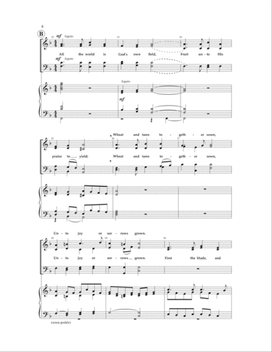Come, Ye Thankful People, Come 4-Part scores gallery preview page 3