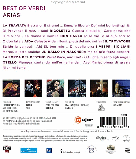 Best of Verdi Arias (Blu-Ray)