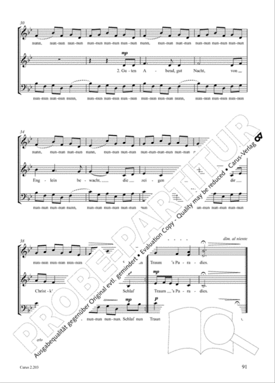 Loreley. Folk songs for choir (Loreley. Volkslieder fur Chor) Choir scores gallery preview page 97