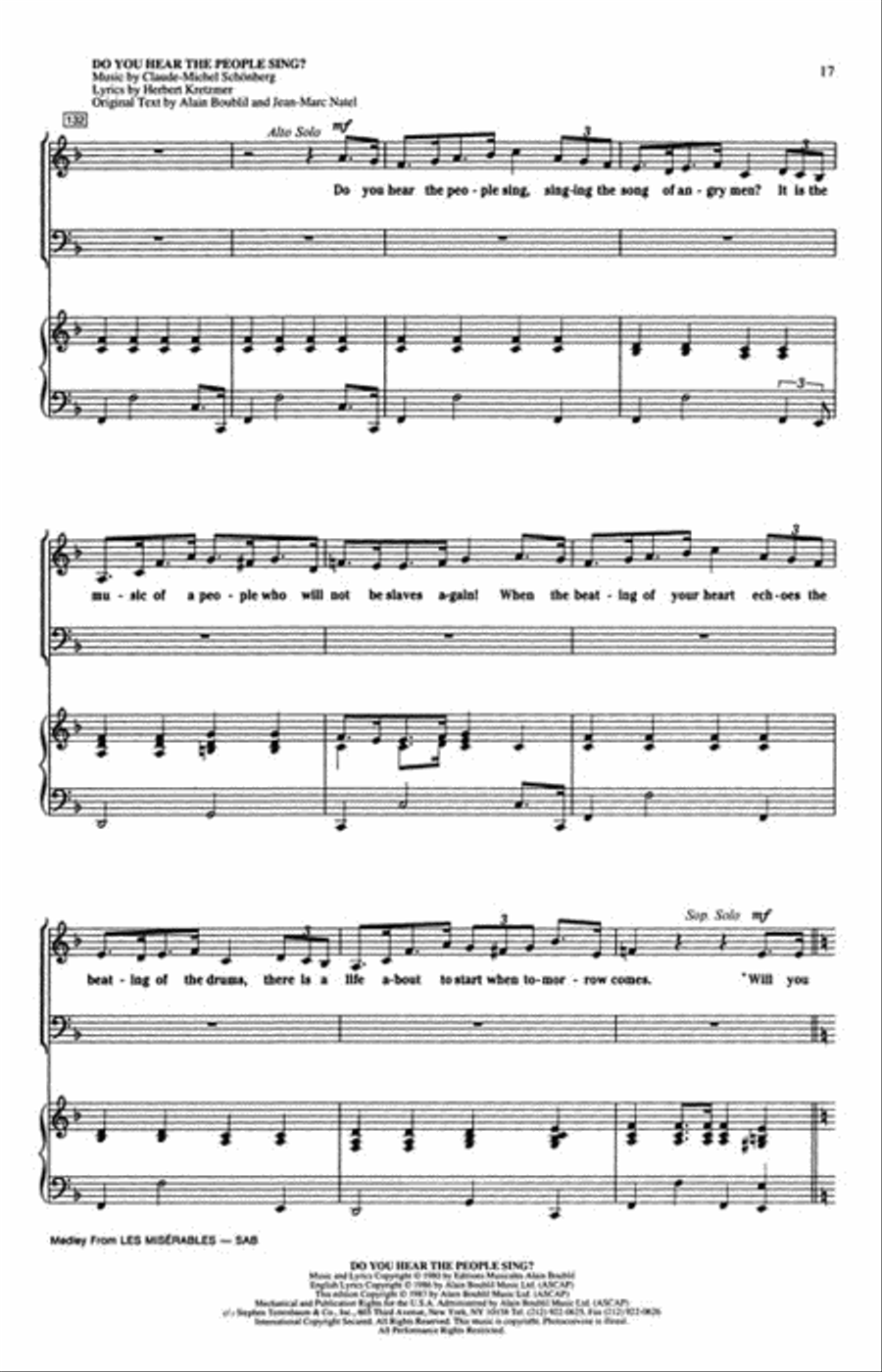 Les Misérables (Choral Medley) 3-Part scores gallery preview page 5