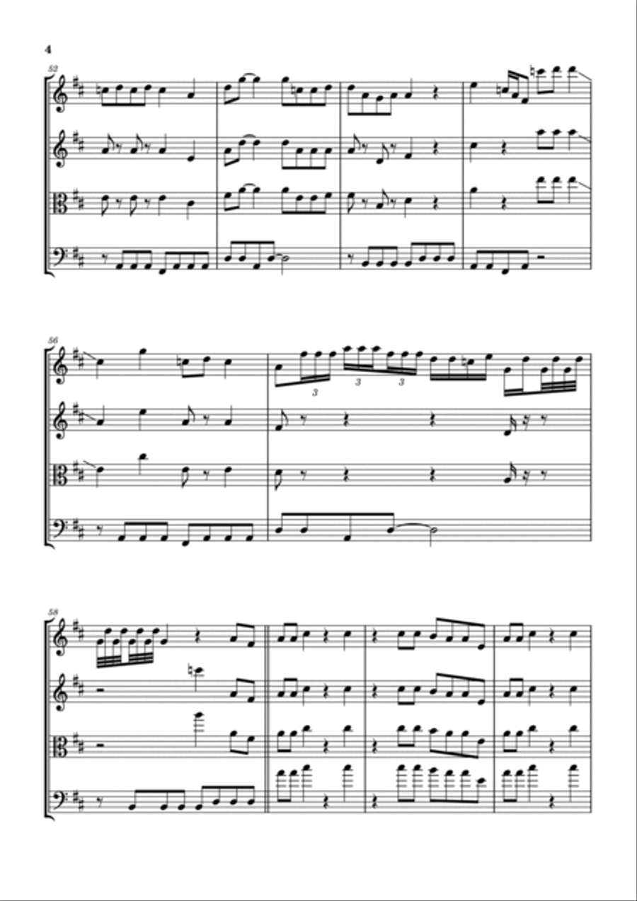 Kick Kick String Quartet scores gallery preview page 5
