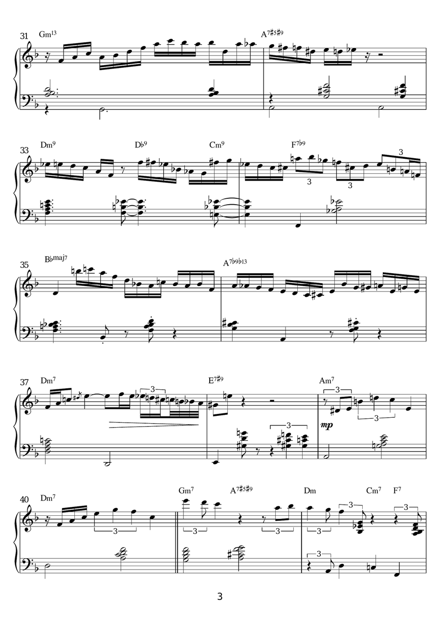 Blue In Green Piano Solo scores gallery preview page 3