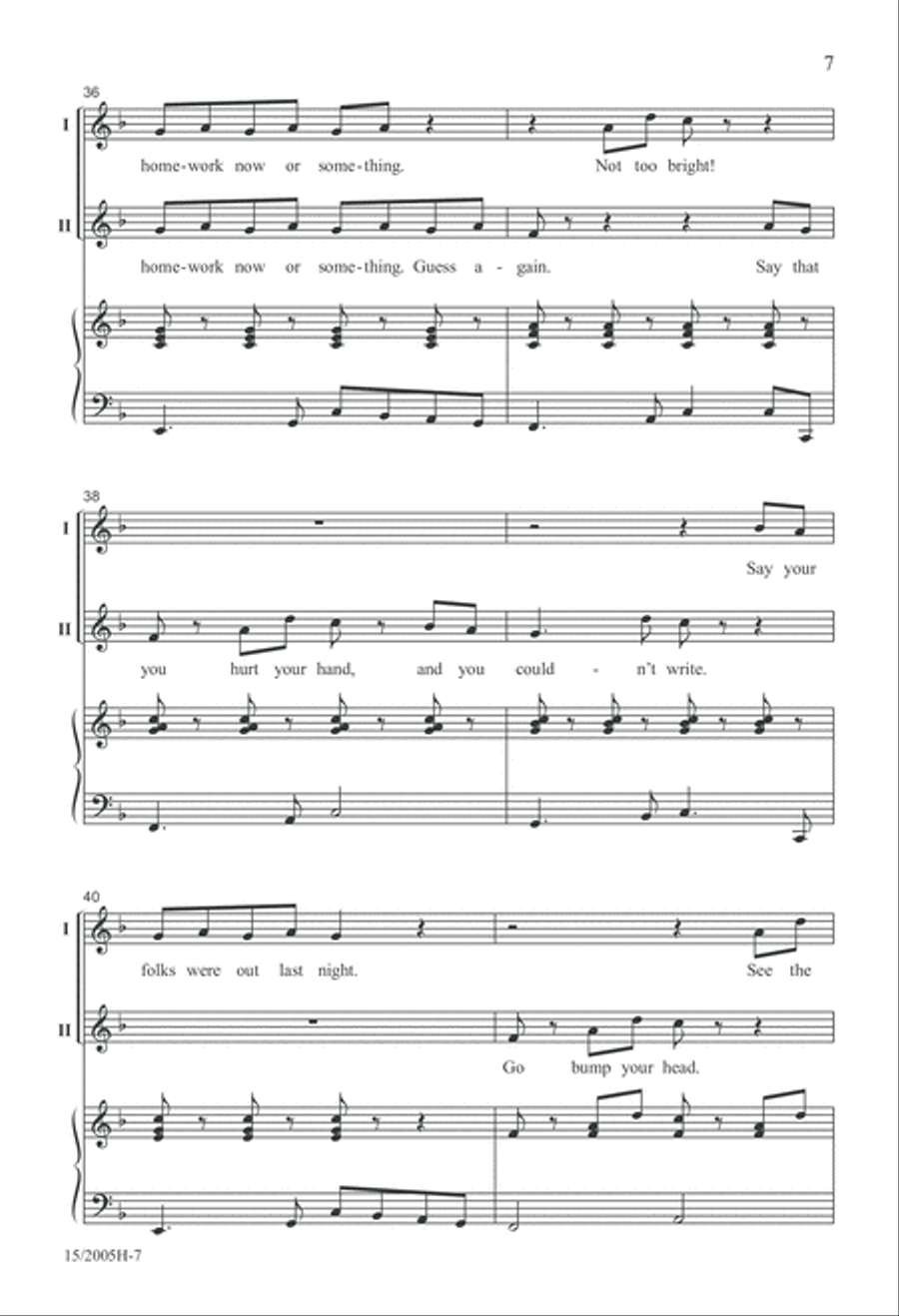But the Dog REALLY DID Eat My Homework! 2-Part scores gallery preview page 8