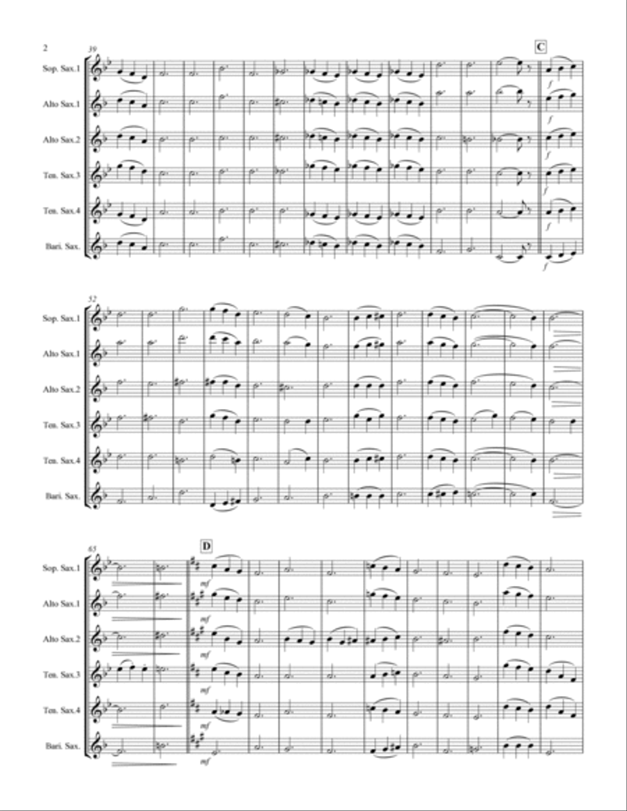 Lift Every Voice and Sing (for Saxophone Quintet SATTB or AATTB) Saxophone Quintet scores gallery preview page 3