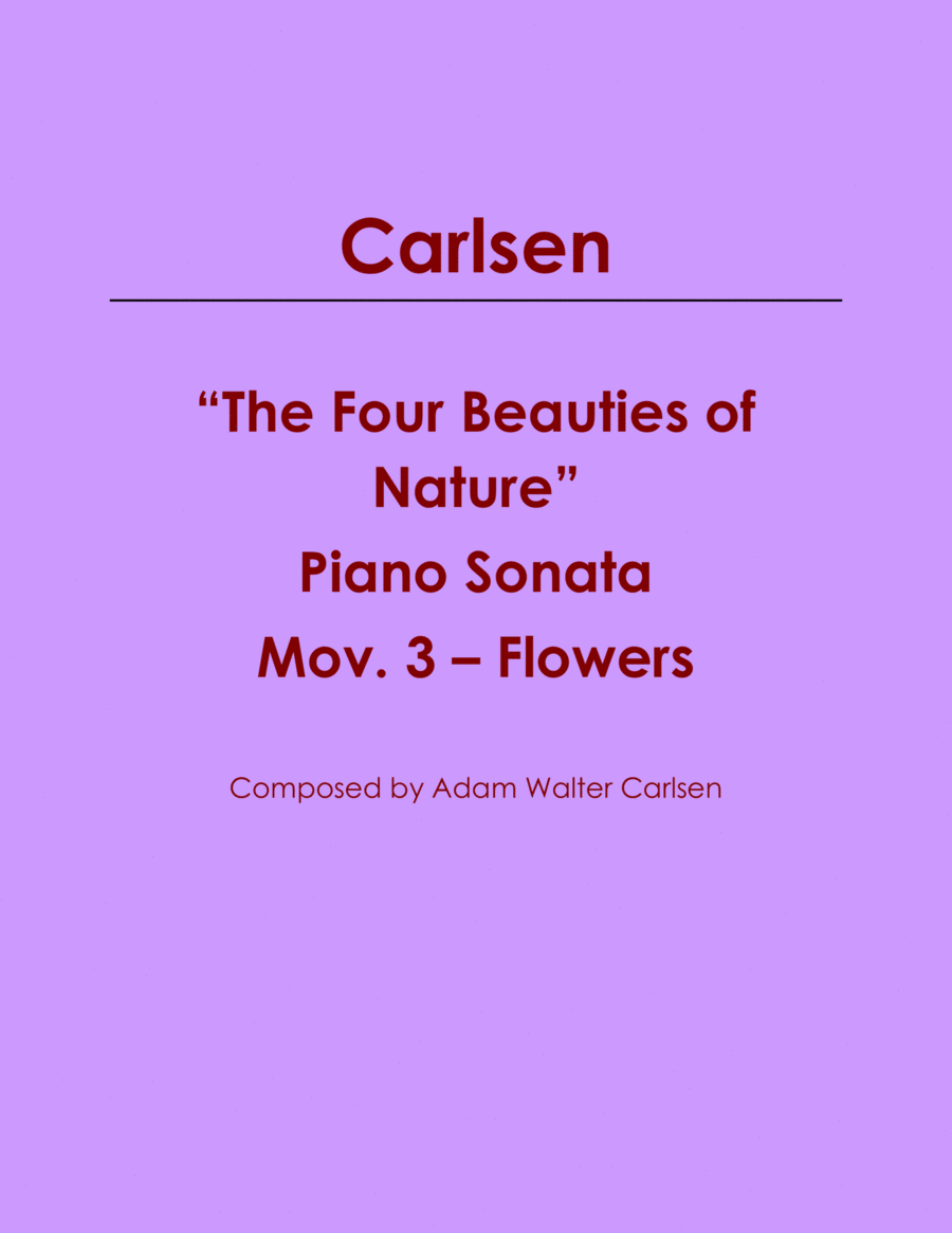 The Four Beauties of Nature Piano Sonata Mov. 3 - Flowers image number null