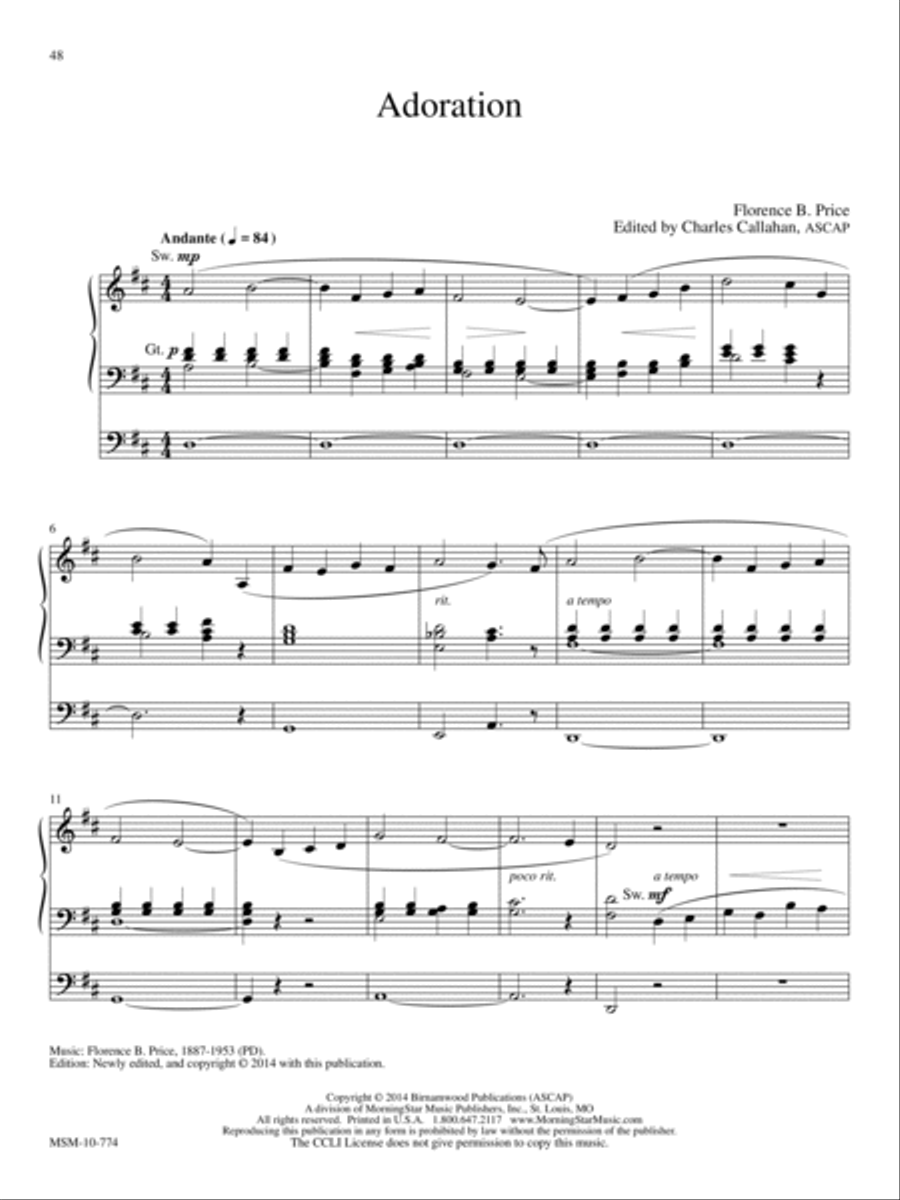 Women Composers' Album Organ scores gallery preview page 17