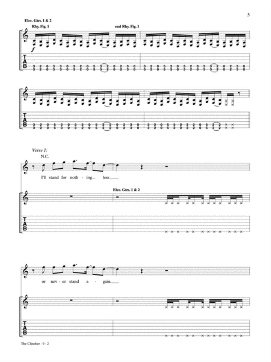The Clincher Guitar Tablature scores gallery preview page 2