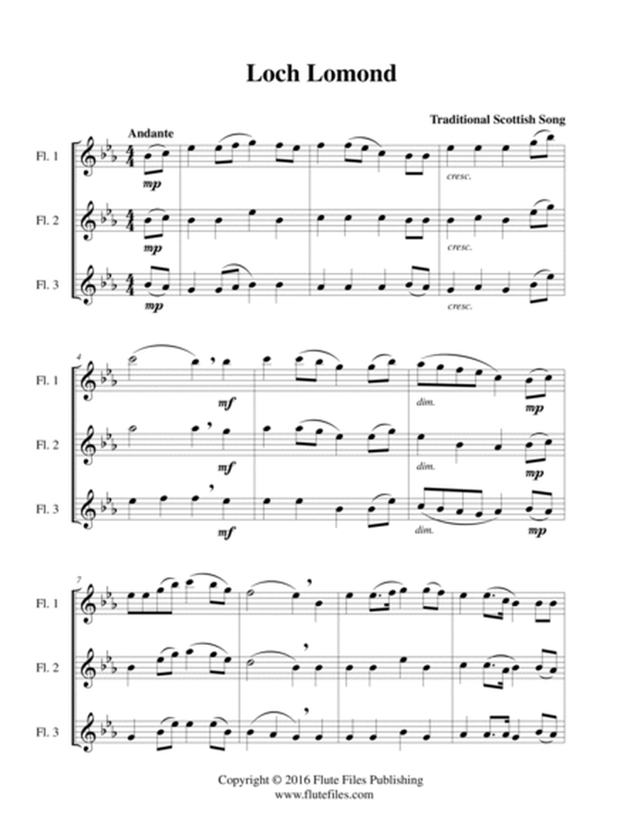 Loch Lomond - Flute Trio image number null