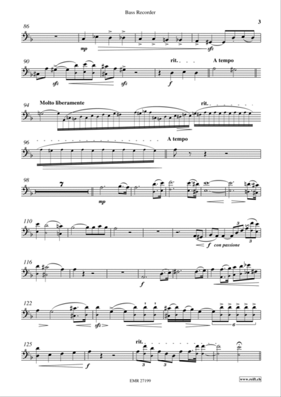 Elegie Bass Recorder scores gallery preview page 4