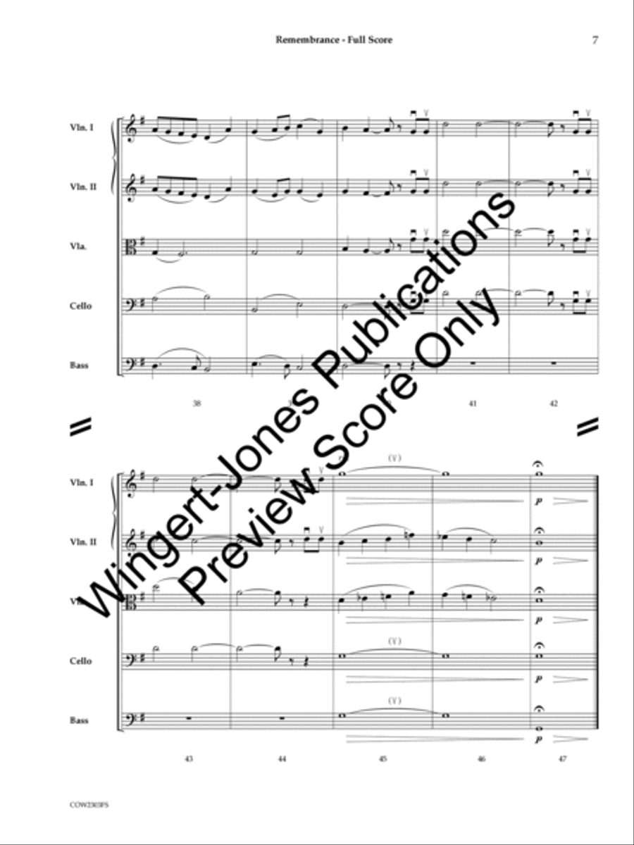 Rememberance Rememberance String Orchestra scores gallery preview page 8