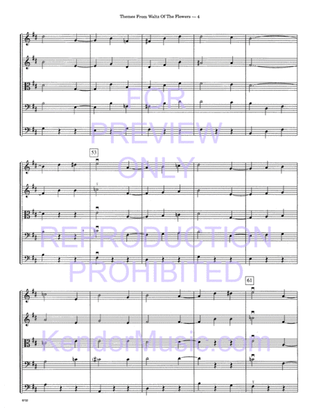 Themes From Waltz Of The Flowers (From The Nutcracker) (Full Score)