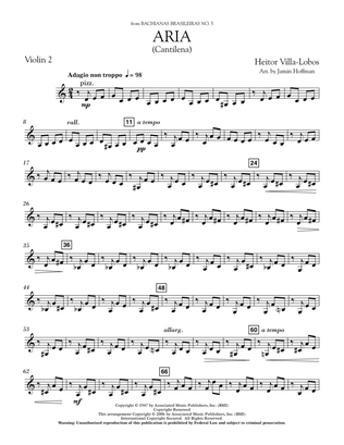 Aria (Cantilena) (arr. Jamin Hoffman) - Violin 2