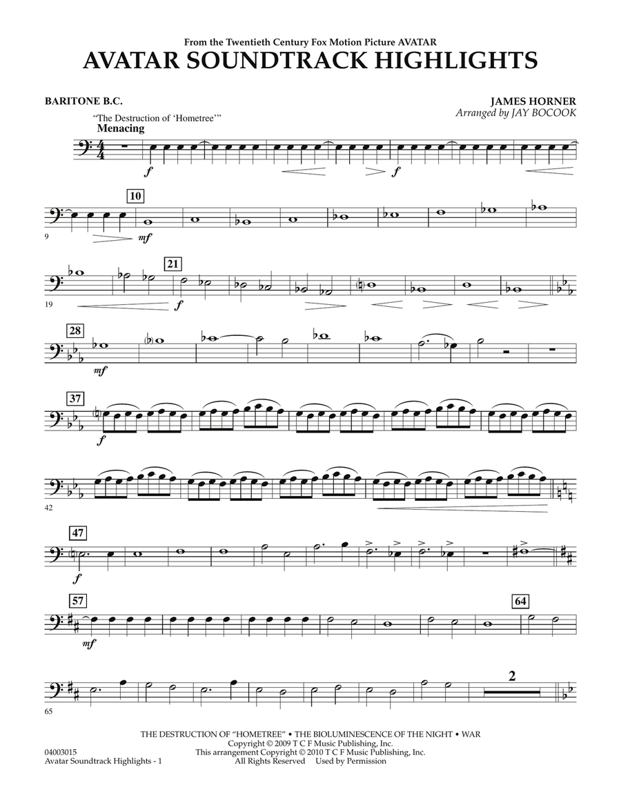 Avatar Soundtrack Highlights - Baritone B.C.