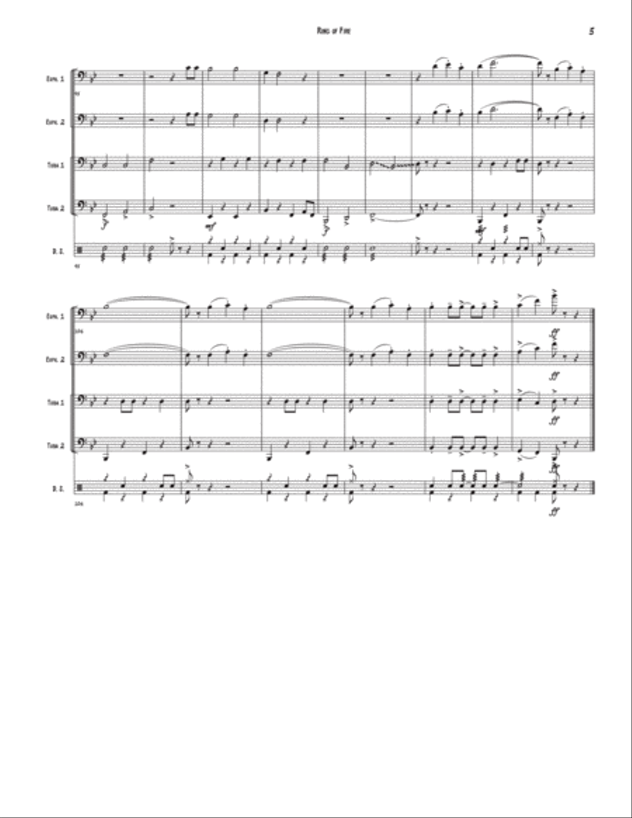 Ring Of Fire Brass Quartet scores gallery preview page 5