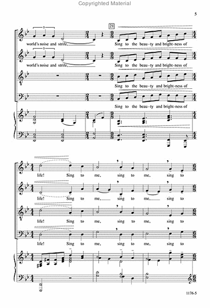 Sing to Me - SATB Octavo image number null