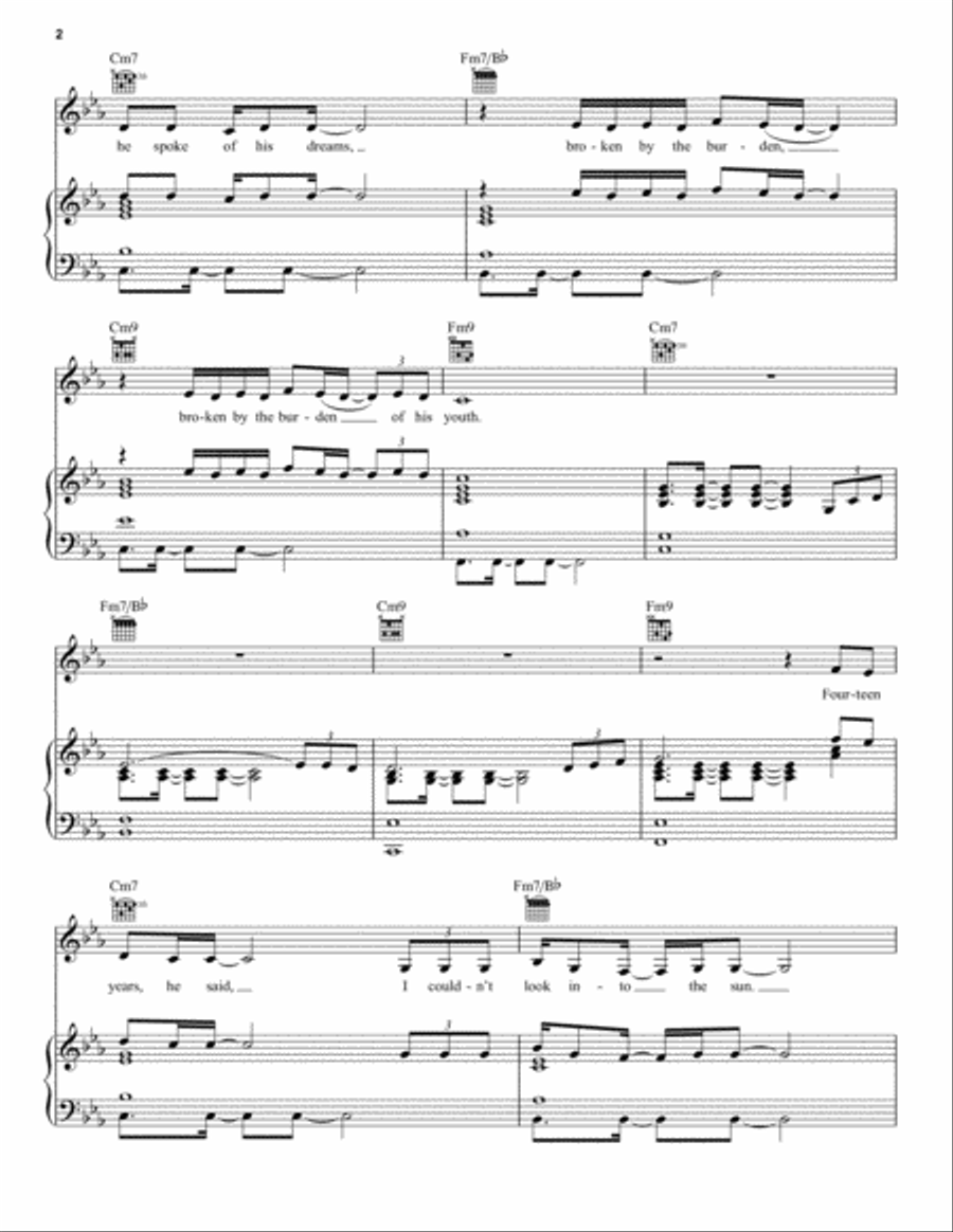 Like A Tattoo Piano, Vocal, Guitar scores gallery preview page 2