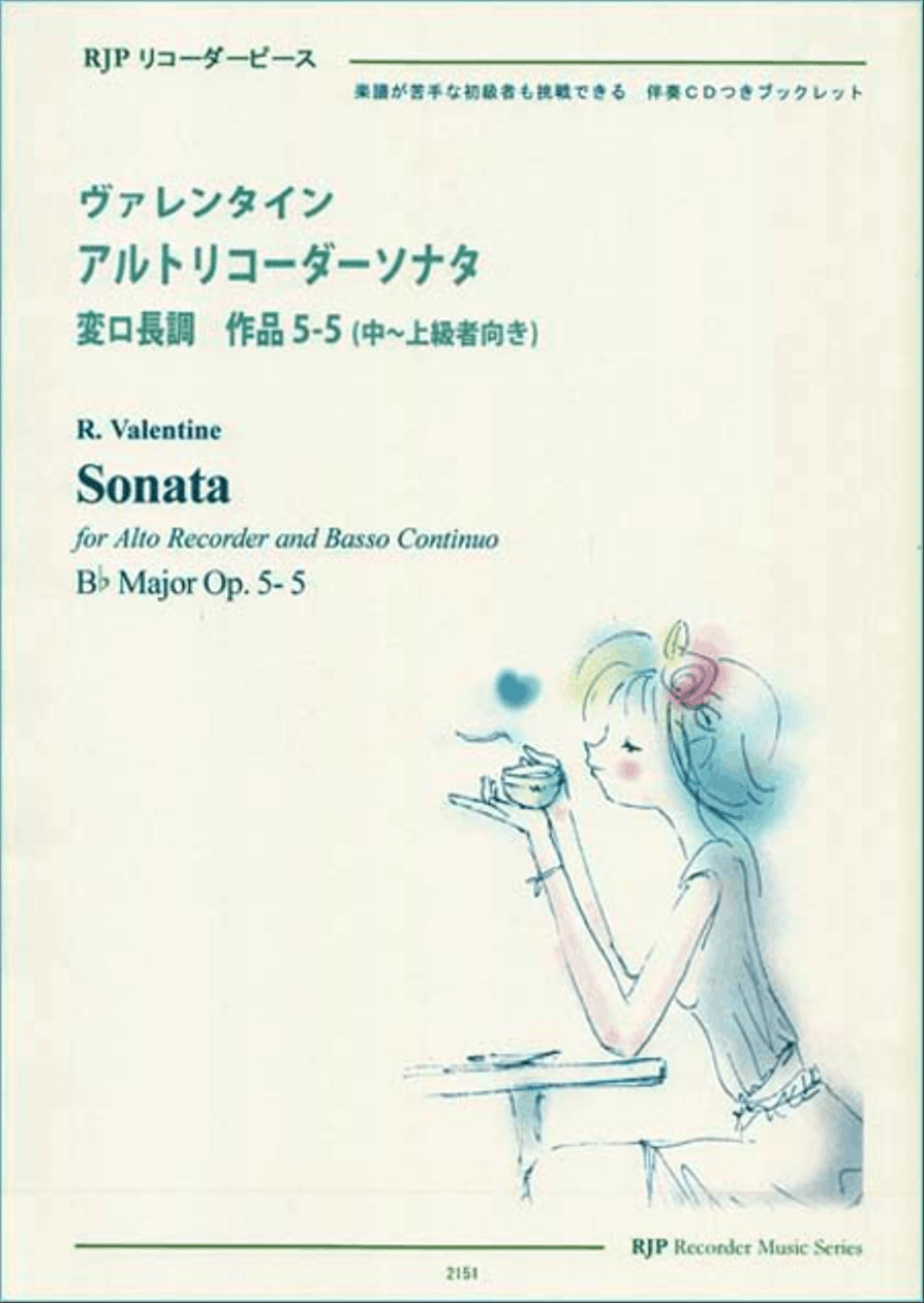 Sonata in B-flat Major Op. 5-5 Alto Recorder scores gallery preview page 1