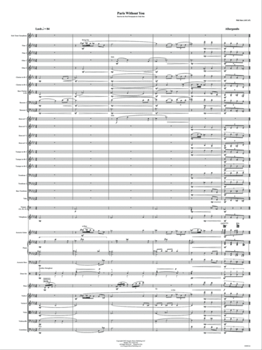 Paris Without You Orchestra scores gallery preview page 6