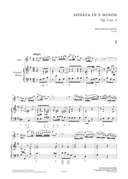 Six flute sonatas, op.2, volume 1