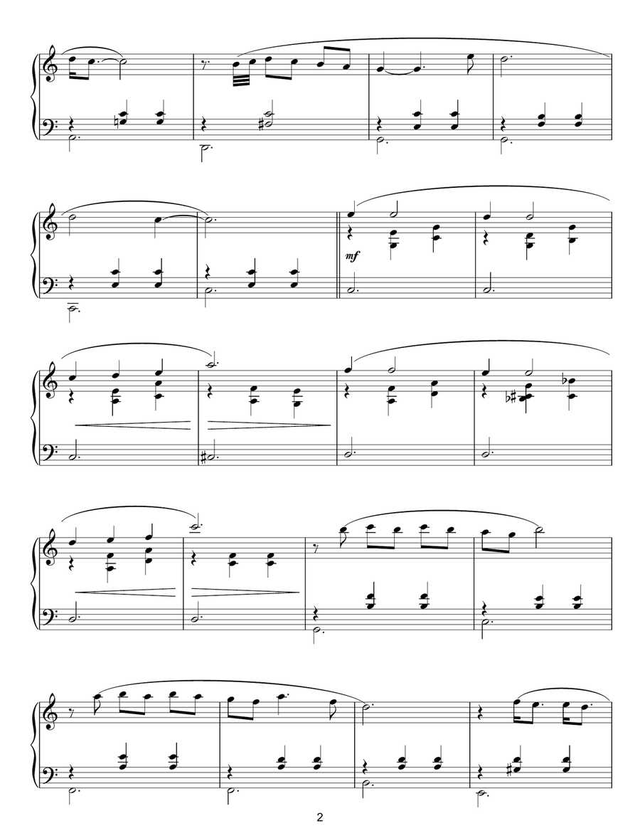 Le Piano (Waltz in C) (from L'Avion) Piano Solo scores gallery preview page 2