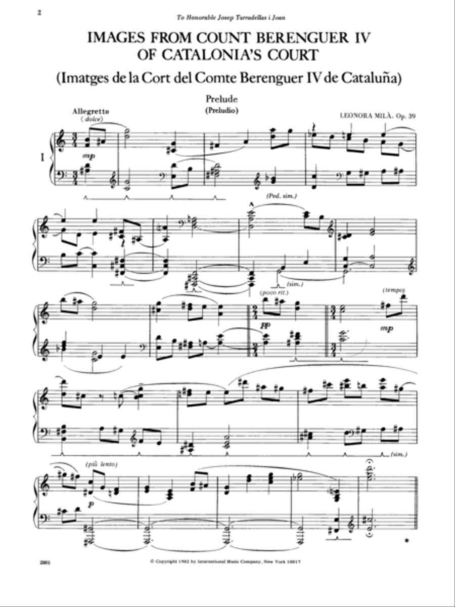 Images From Count Berenguer Iv Of Catalonia'S Court (Suite Of 14 Pieces), Opus 39 Piano Solo scores gallery preview page 2