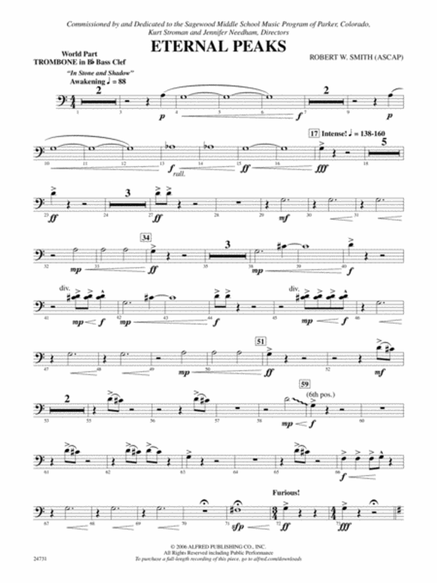 Eternal Peaks: (wp) Bb Trombone B.C.
