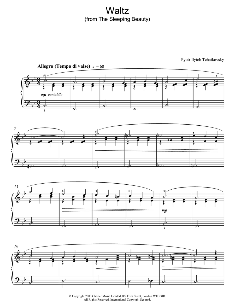 Waltz from The Sleeping Beauty by Peter Ilyich Tchaikovsky