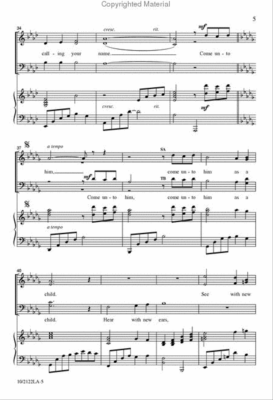 Come as a Child 4-Part scores gallery preview page 5