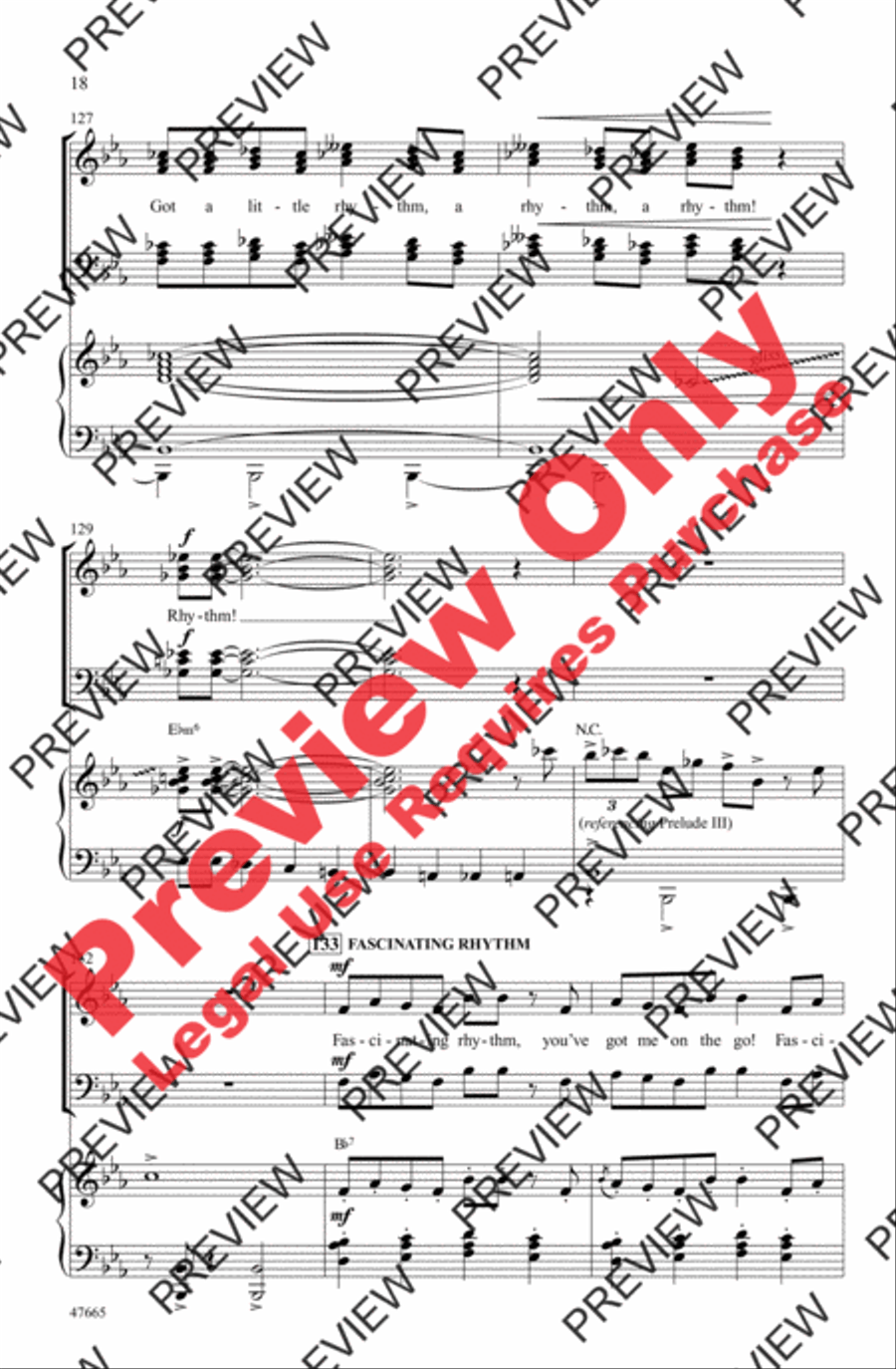 I Got Gershwin! 4-Part scores gallery preview page 18