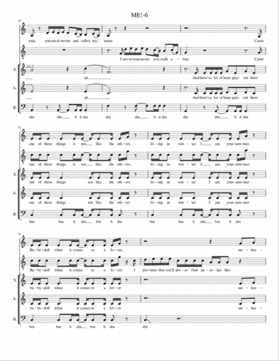 Me! 3-Part scores gallery preview page 6