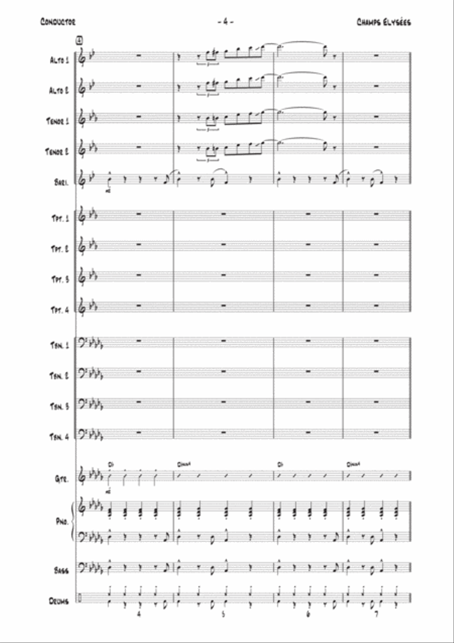 Champs Elysees Champs Elysees Jazz Ensemble scores gallery preview page 4