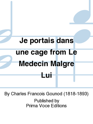 Book cover for Je portais dans une cage from Le Medecin Malgre Lui