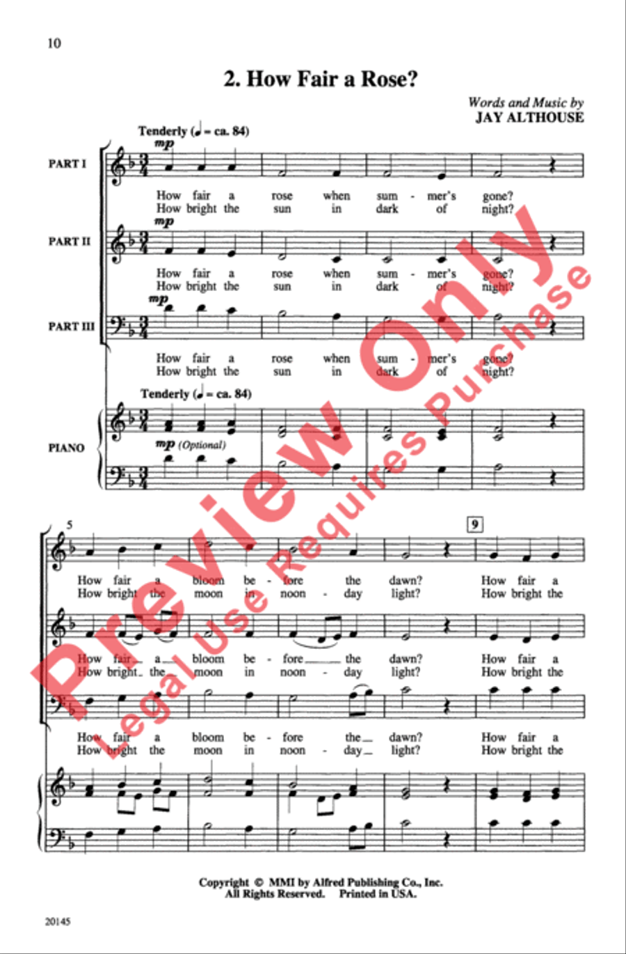 Three New Madrigals Three New Madrigals 3-Part scores gallery preview page 10