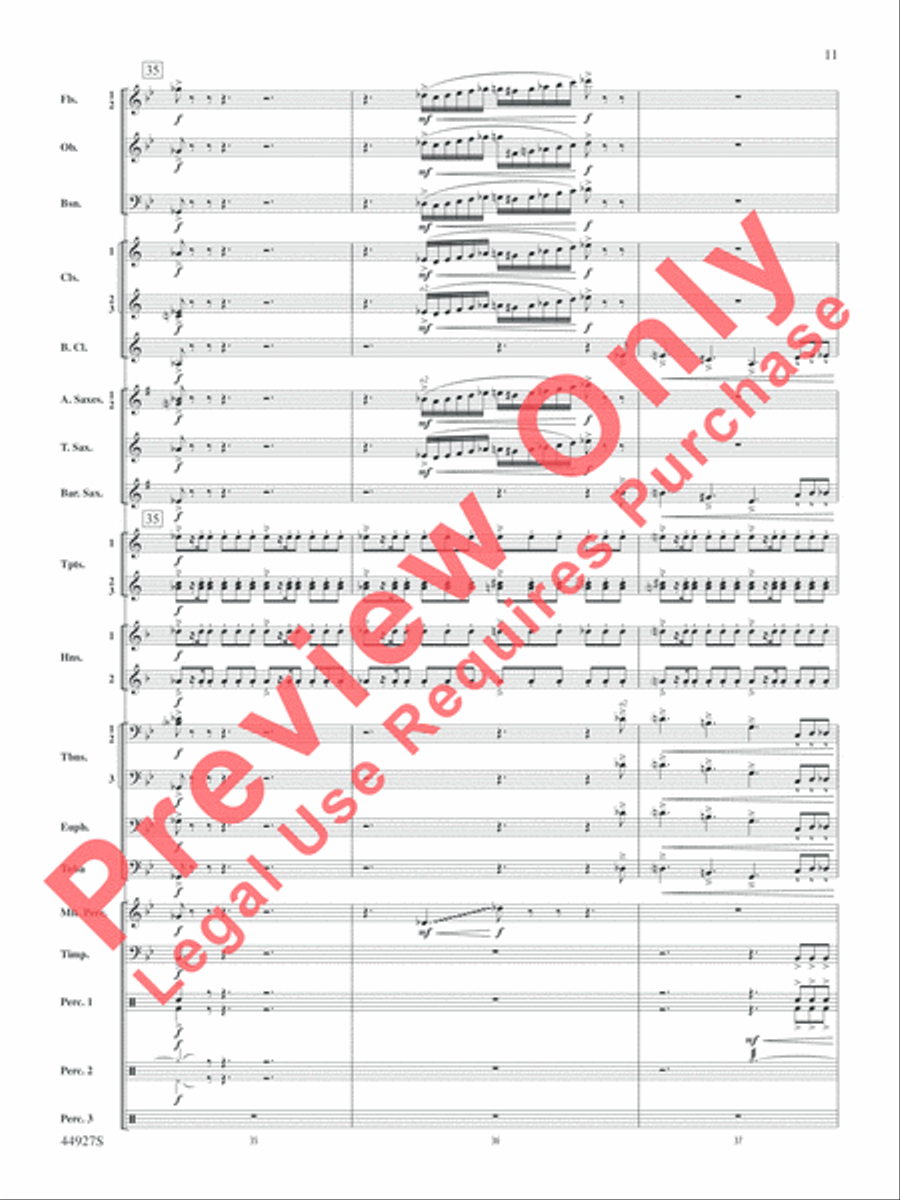 At the Movies with John Williams Concert Band scores gallery preview page 36
