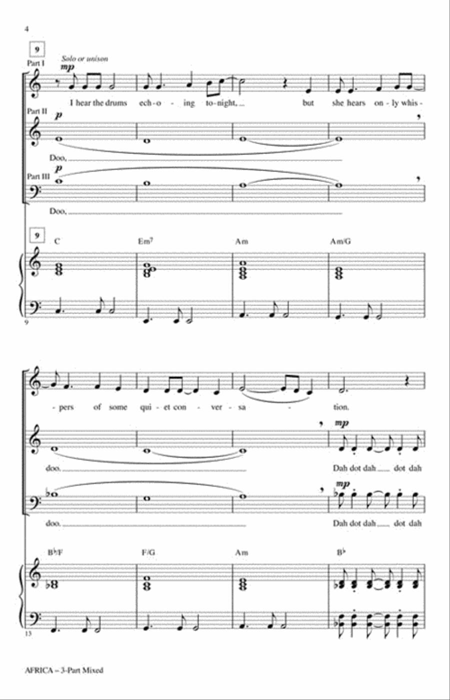 Africa Choir scores gallery preview page 3