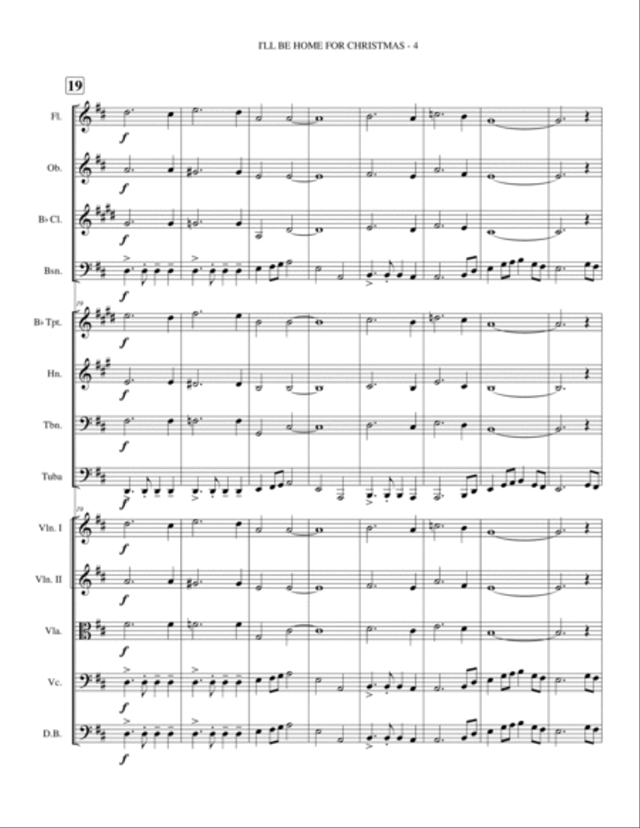 I'll Be Home For Christmas Chamber Orchestra scores gallery preview page 6