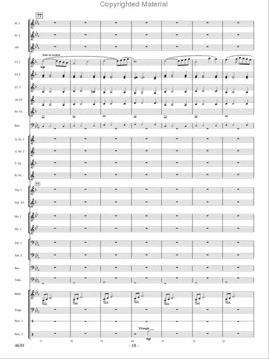 Joyous Alleluias Concert Band scores gallery preview page 17