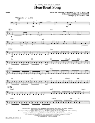 Heartbeat Song (arr. Mark Brymer) - Bass
